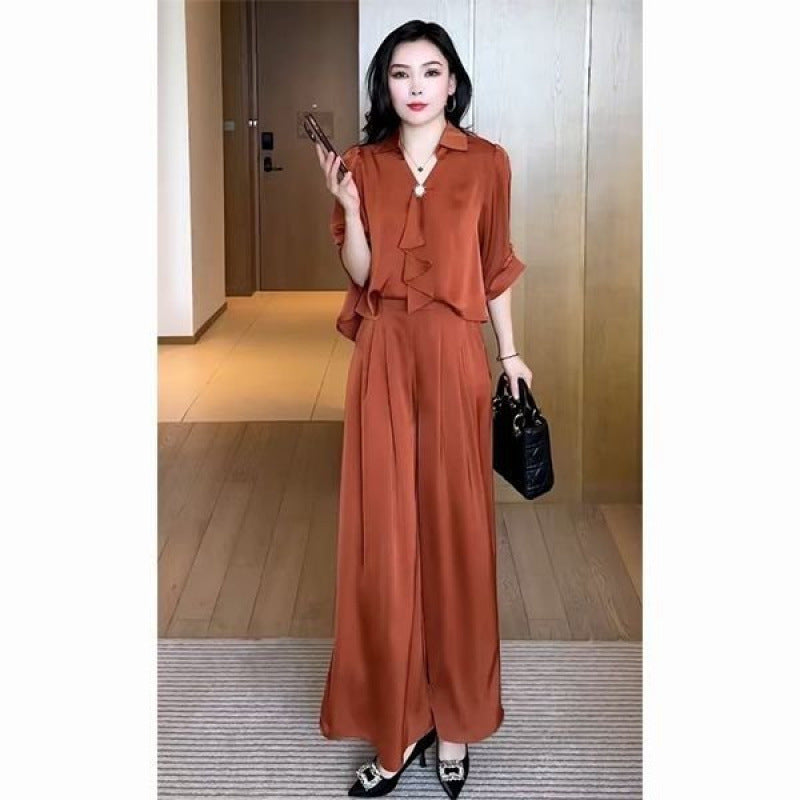 Pantalon à manches courtes et pantalons à jambes larges