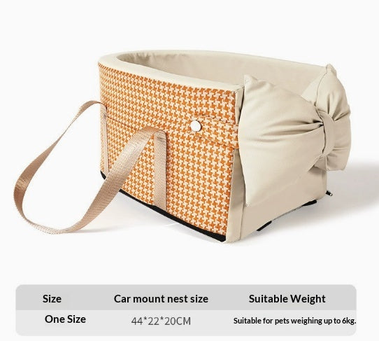 Petit siège de sécurité pour animaux de compagnie en voiture Nid Travel Car Coussin