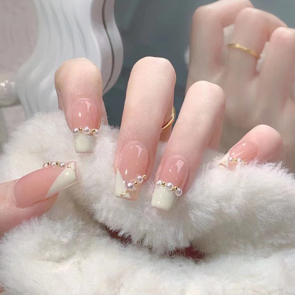 24 pièces de cercueil court en forme d'ongles artificiels français en forme de cercueil