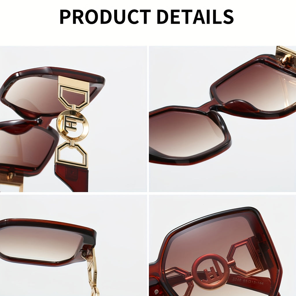 2 Pack Lunettes de soleil carrées surdimensionnées pour femmes