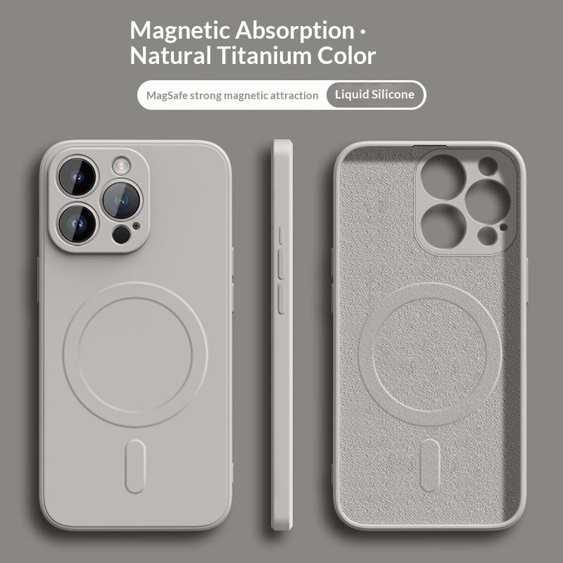 Boîtier de téléphone magnétique en silicone liquide