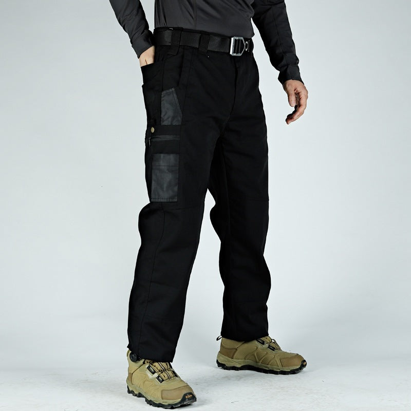Printemps et automne Pantalons tactiques de plein air Hommes Multifonctionnels travail de poche résistant à l'usure