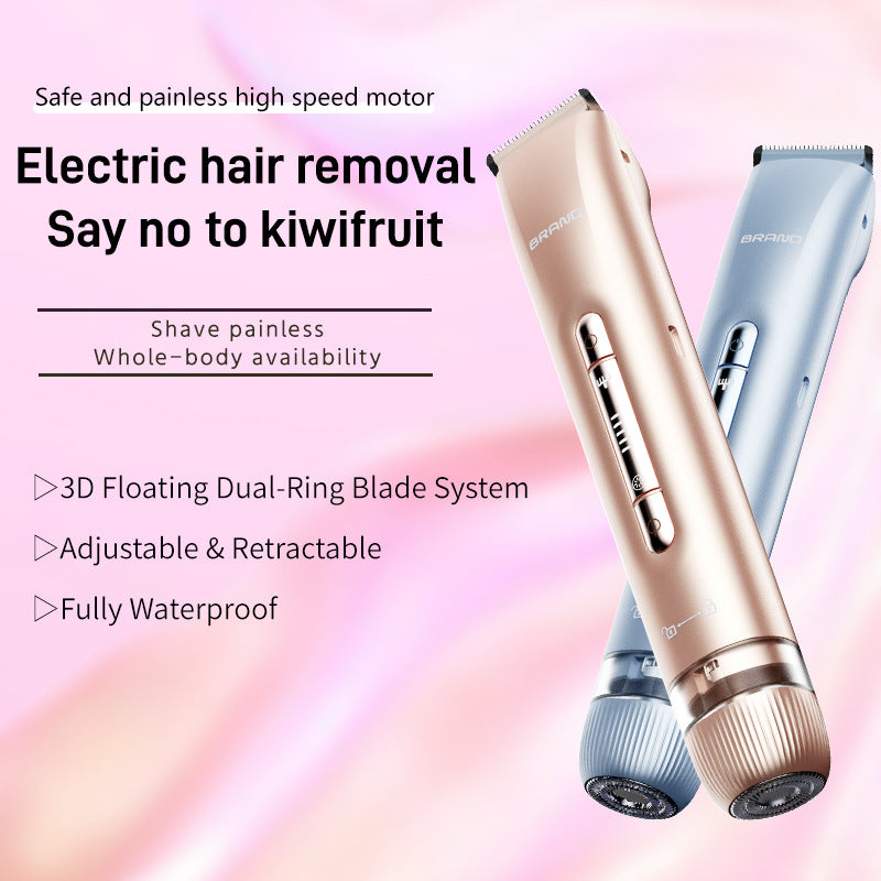 2 En 1 Epilateur Épilatateur USB Comprimeur Rechargeable Femmes Corps Razor Face Jambe Armpit Bik