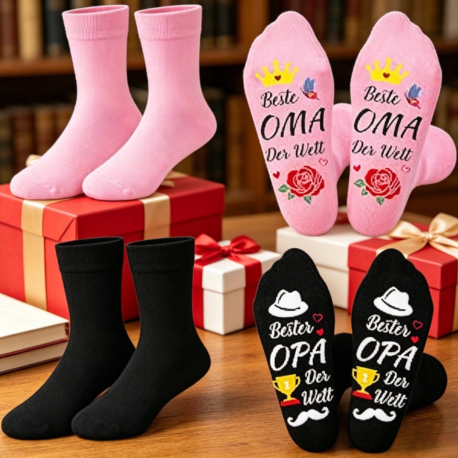2-Pair Grand-mère & chaussons grand-père