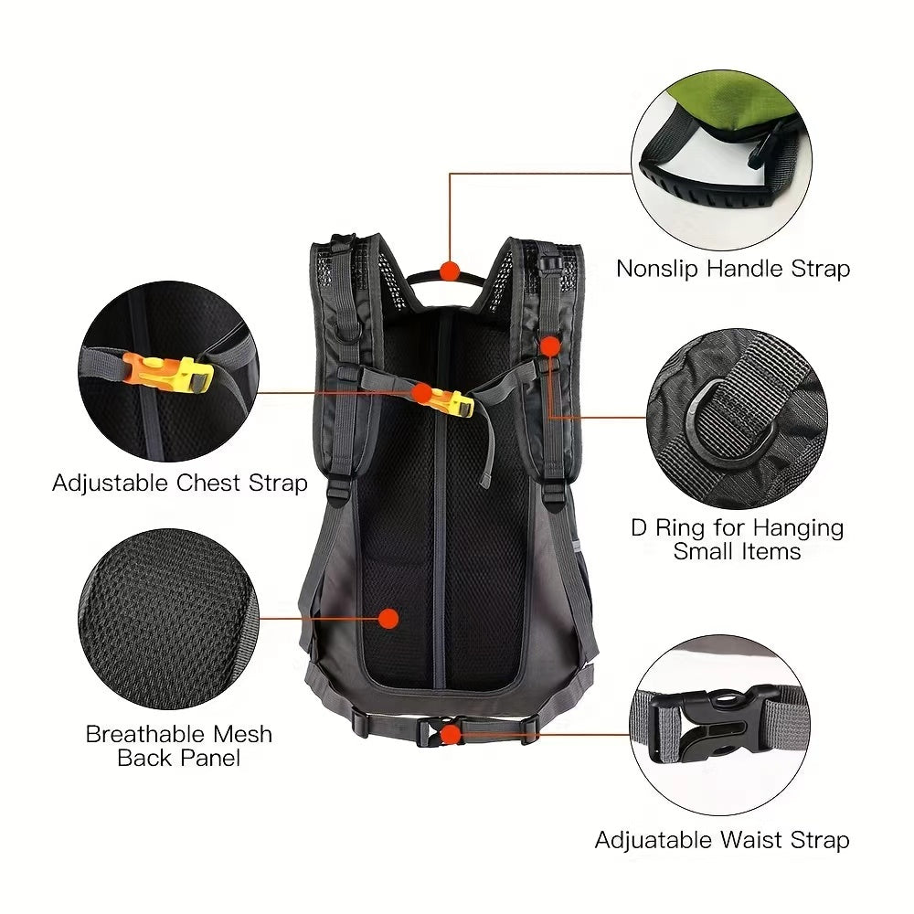 LED cycling backpack with turn signals