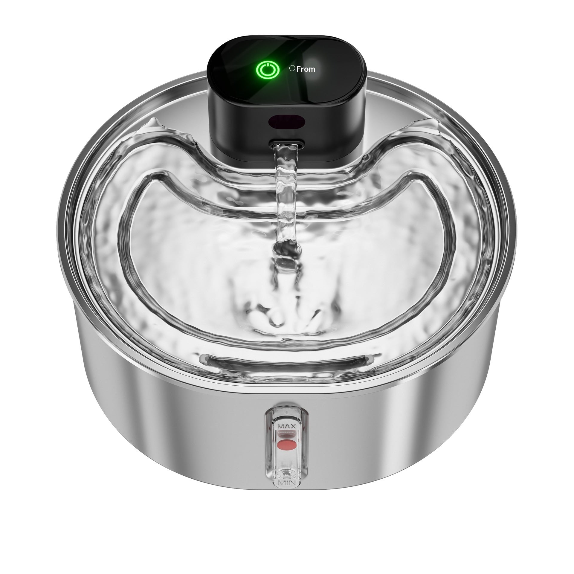 Fontaine d'eau pour animaux intelligents Distributeur d'eau pour chats sans fil Acier inoxydable