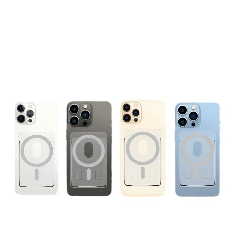 Support de carte de boîtier de téléphone magnétique transparent