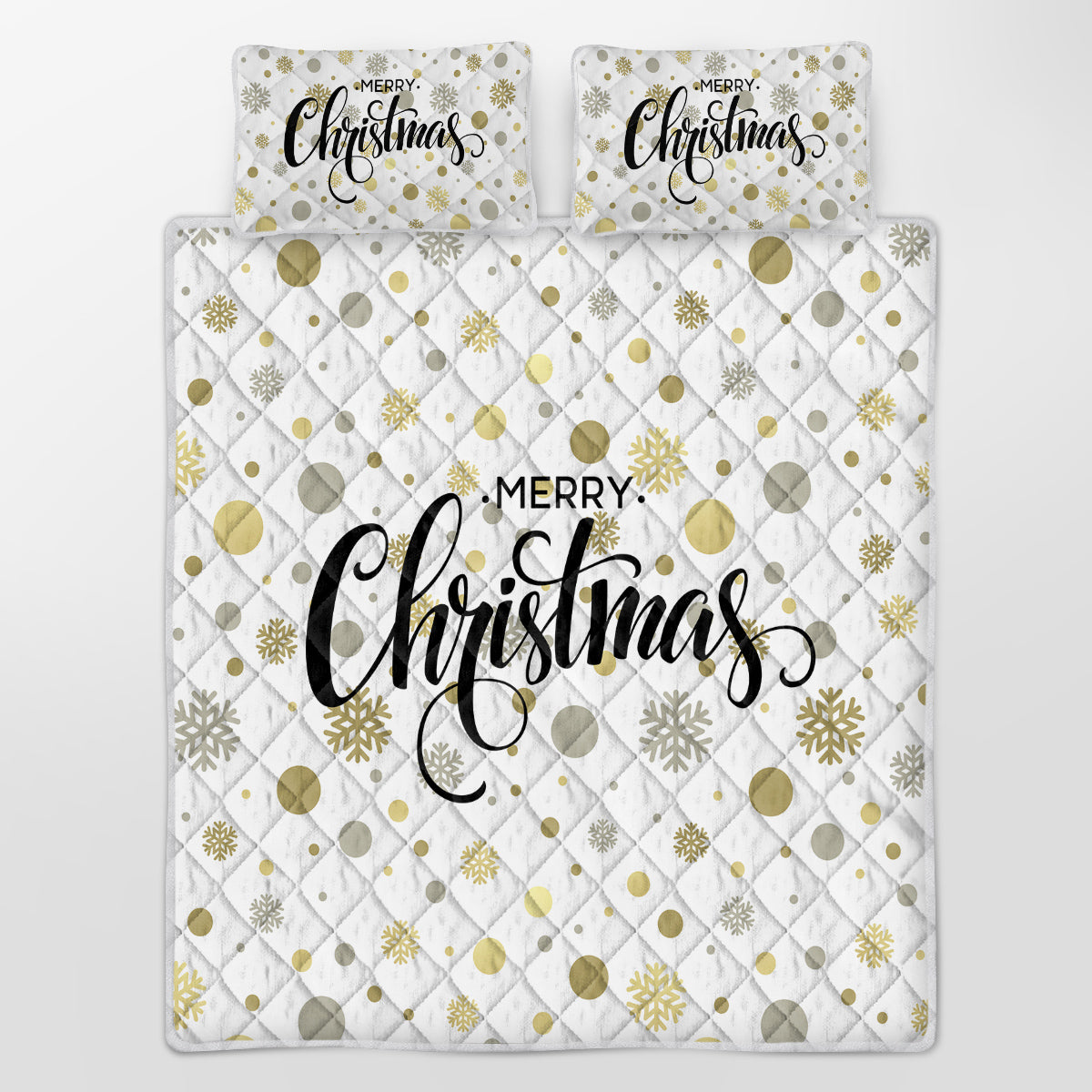 Christmas Bedding Set Patch Theme Microfiber Soft Lightweight Merry