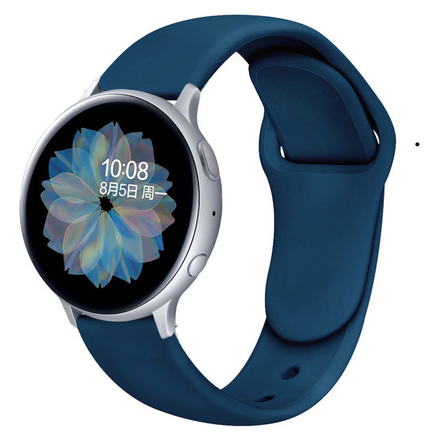 Convient pour Galaxy Active 2 boucle vers l'envers bracelet en silicone 20 22mm Sports intérieur boucle Str