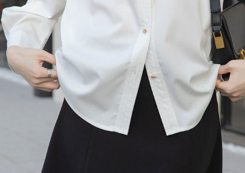 Blouse féminine blanche élégante de style français