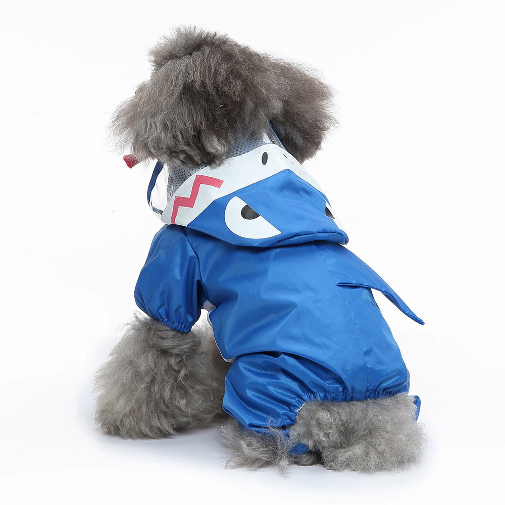 Pet Sound Dog Raincoat à quatre pattes Reflective Raincoat Pattern Dog Four Seasons Universal