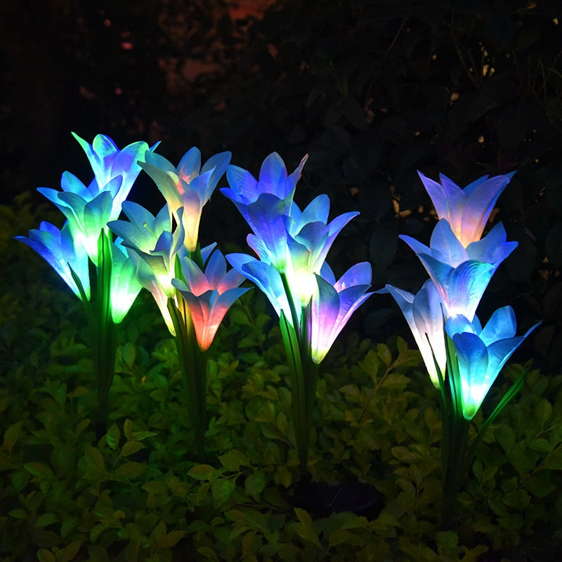 Lampe de jardin de pelouse solaire couleur LED