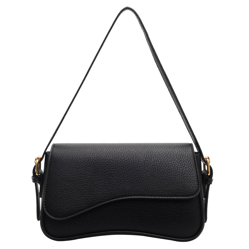 Sac transversal élégant à épaule unique de couleur solide rétro