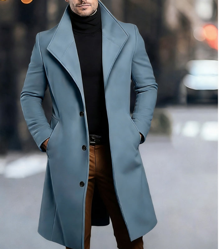 Manteau en laine mi-longueur pour hommes