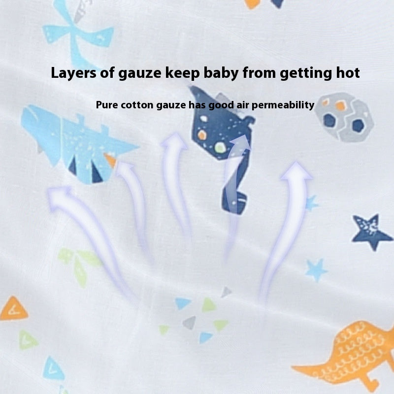 Long manches Four-couche Bamboo Cotton Gauze Sac de couchage