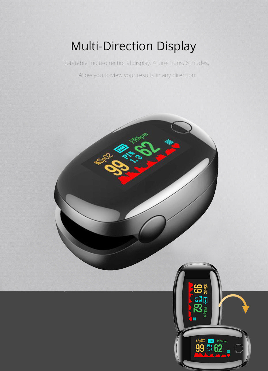 Oximètre pulsé à bout de doigts - OLED affichage sang Saturation d'oxygène et moniteur de fréquence cardiaque avec
