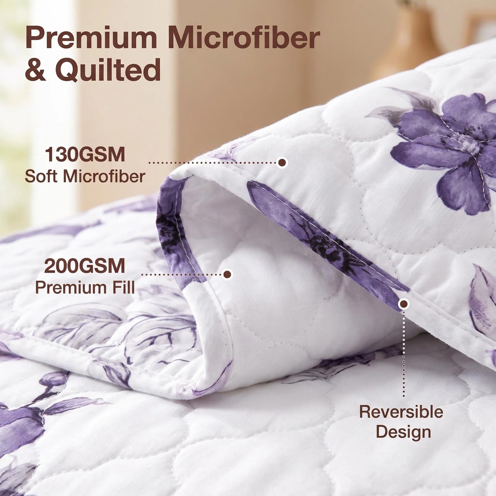 Couche de lit et rideau pour la fleur de 9 piece pour roi de Californie