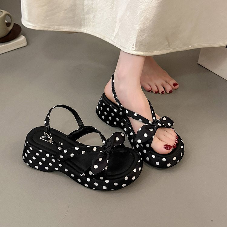 Été Hot-seller Fairy Style Wedge Platform Sangle unique Sandales pour femmes
