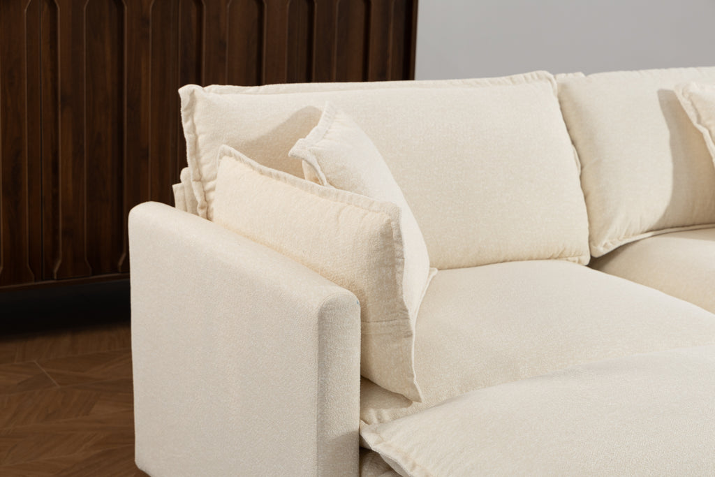 Moderne 4 places avec 2ottoman 149.61" Canapé sectionnel avec oreillers de taille