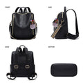 Springsummer Sac à dos pour femmes en cuir souple Casual style coréen