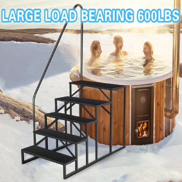 Échelle à 5 pas avec barre de maintien
