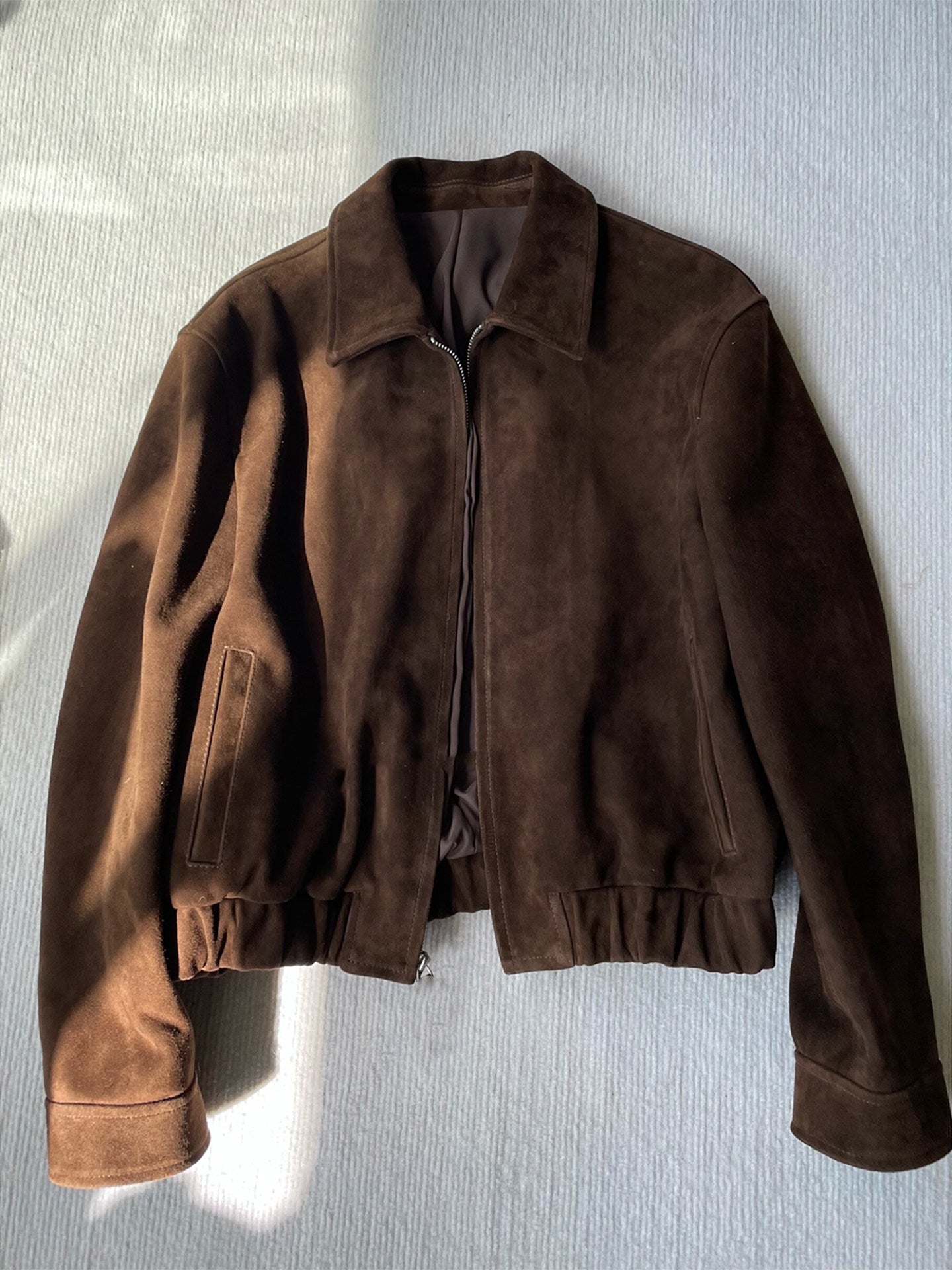 Veste de vélo à épaule large Lapel Vintage