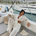 Casual Chic Set T-shirt surdimensionné et pantalons taille haute