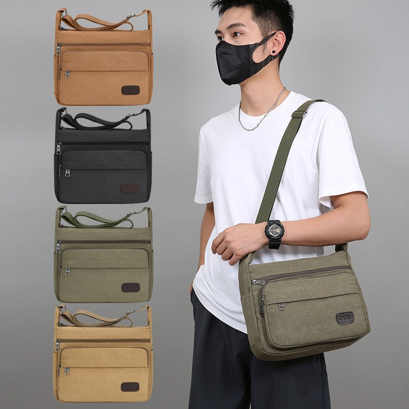 Multifonctionnel Loisirs Grand dispositif de rangement Toile Crossbody sac de voyage