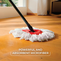EasyWring Microfibre Spin Mop Système de nettoyage de plancher de seau Rouge Gris Standard