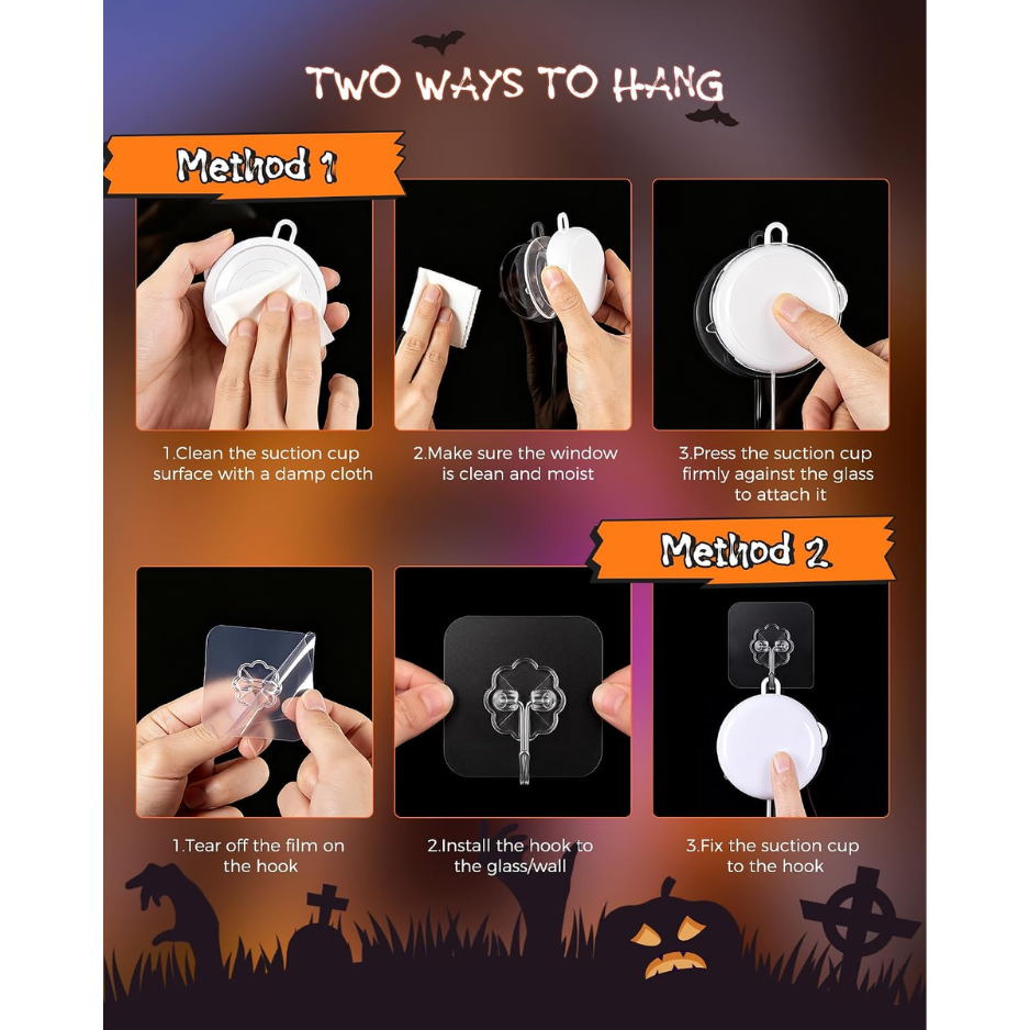 3 Pack lumières de fenêtre Halloween