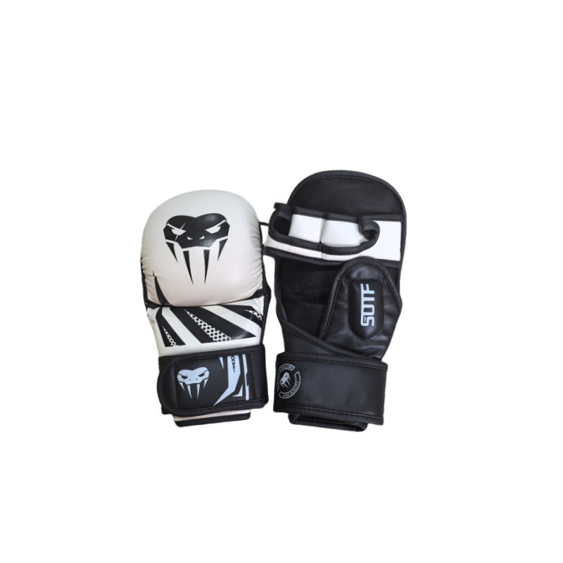 Gants de Sanda à moitié doigts de boxe pour hommes