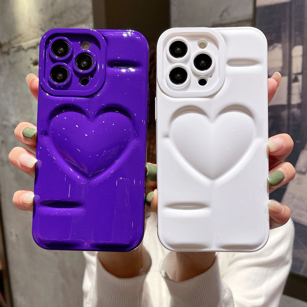 Grand amour Glitter Phone Case Shockproof Couverture de protection tout compris