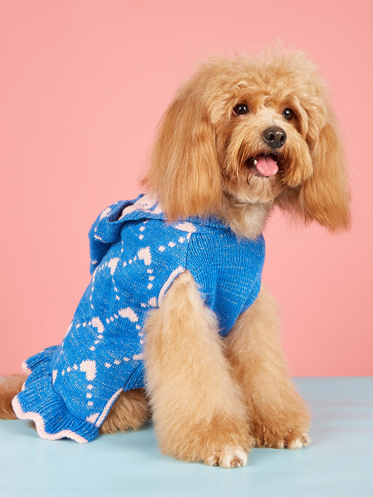 Petit chien sweater Hoodies Robe Hiver tricot mignon vêtements coeur Puppy vêtements