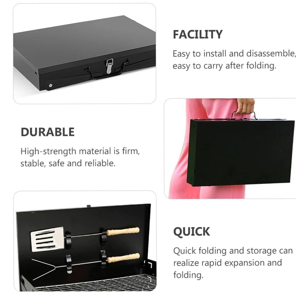 Portable pliant Charcoal barbecue Barbecue Camping Grill Voyage Picnic Outdoor UK