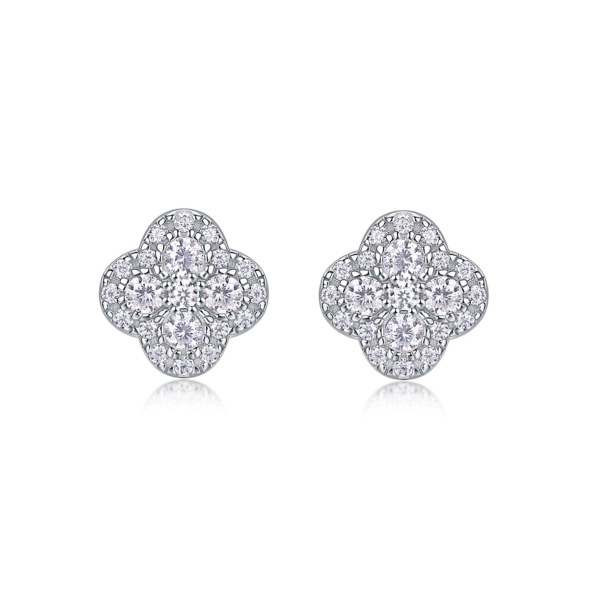 S925 Boucles d'oreilles Sterling Silver Clover