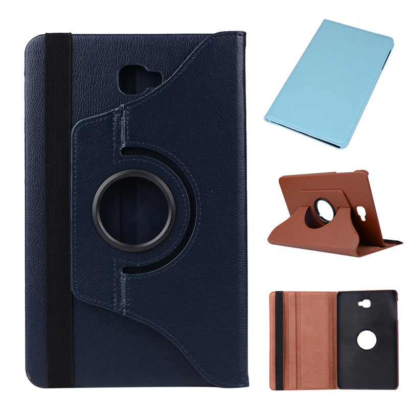 Comprimé étui en cuir Litchi grain rotative 360