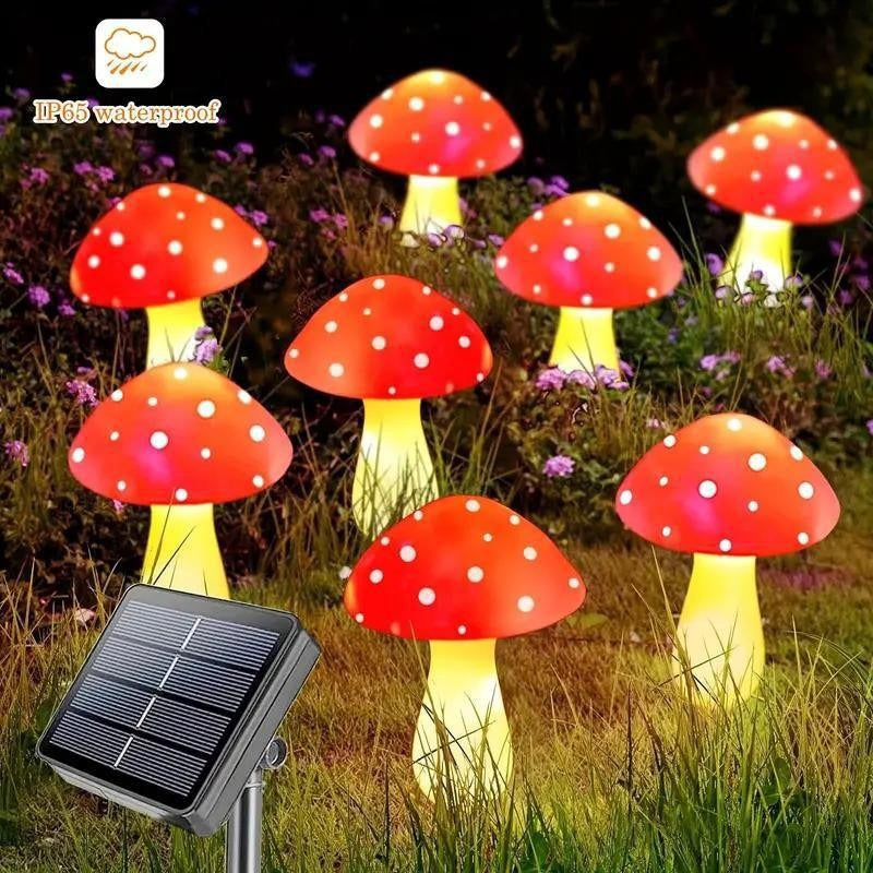 Lampadaire de Champignon solaire et pièce décorative de cour
