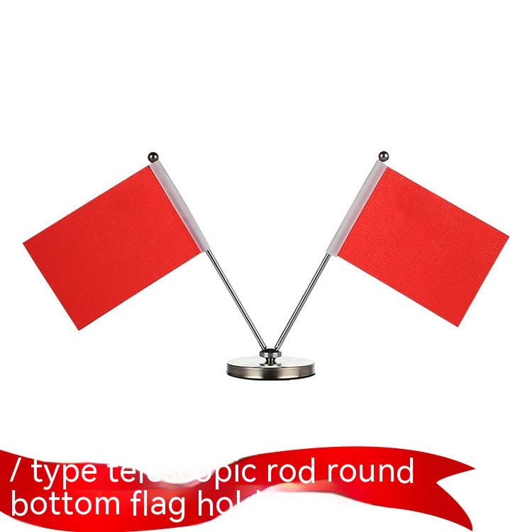 Car Dashboard Telescopic Rod Decoration Office Red Flag