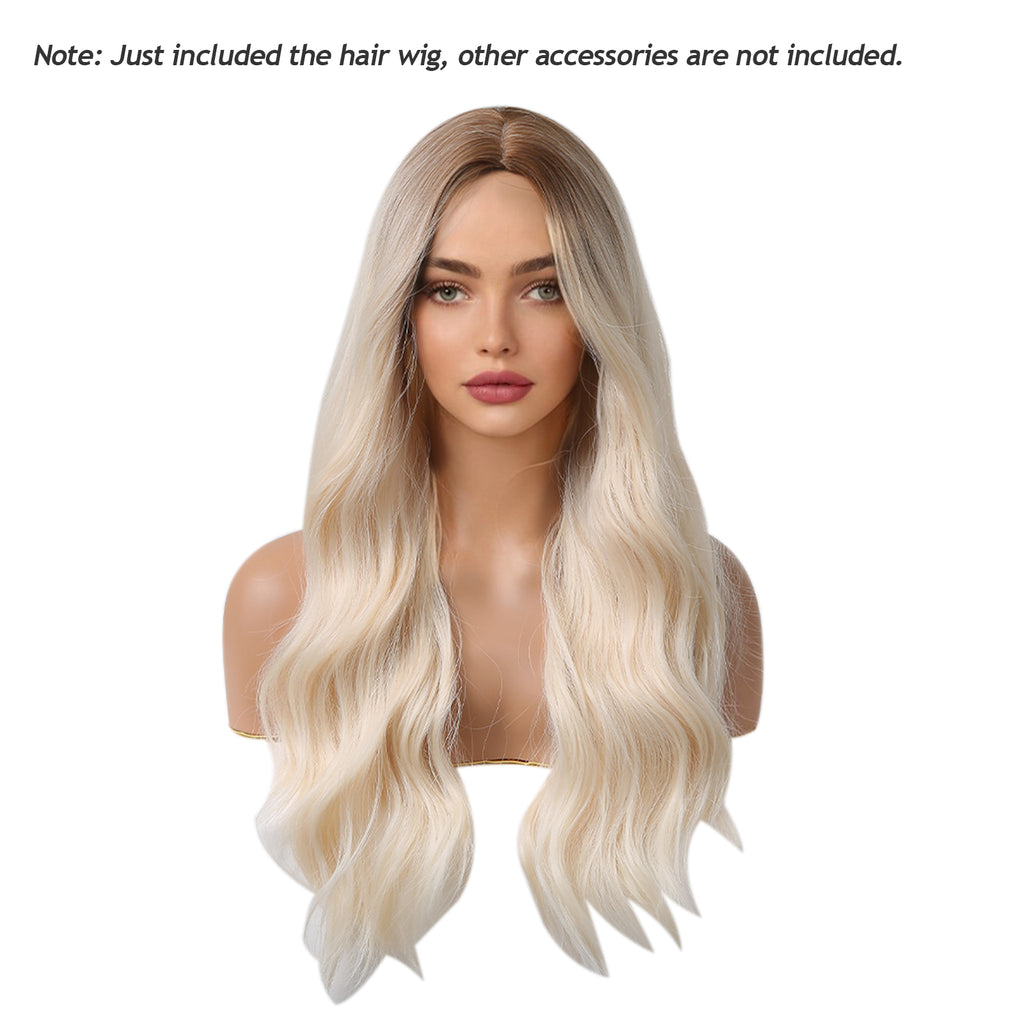 Perruque synthétique Blonde bouclée Perruque longue Coiffure