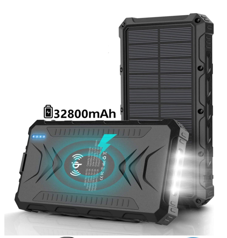 Banque d'énergie sans fil à énergie solaire imperméable