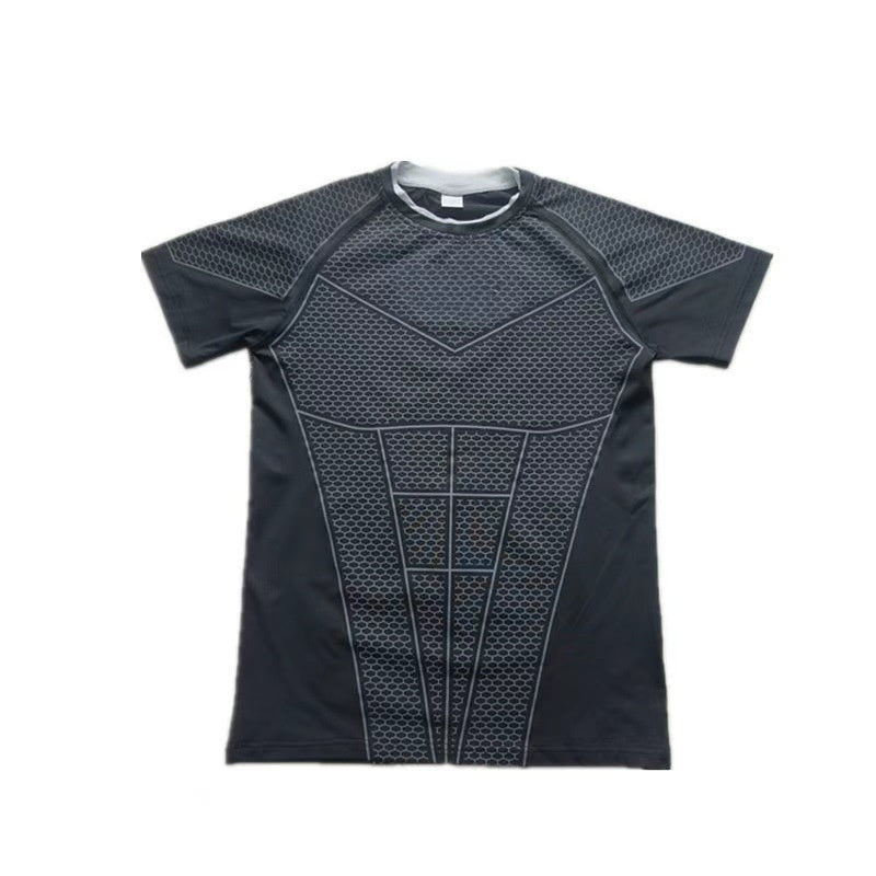 T-shirt homme pour le sport et la remise en forme Séchage rapide Breathable Stretchy and Slim-fit
