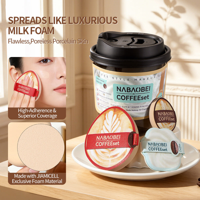 Série Macchiato Caramel ultra-souple éponge tactile crème Combo 3Pcs par paquet