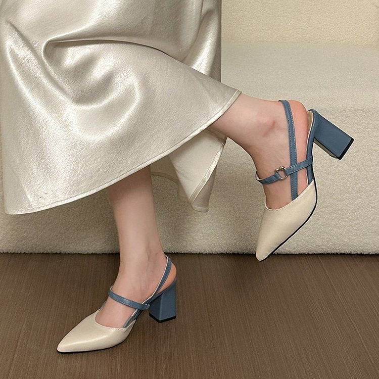 Chaussure de talon de bloc pour femmes d'été