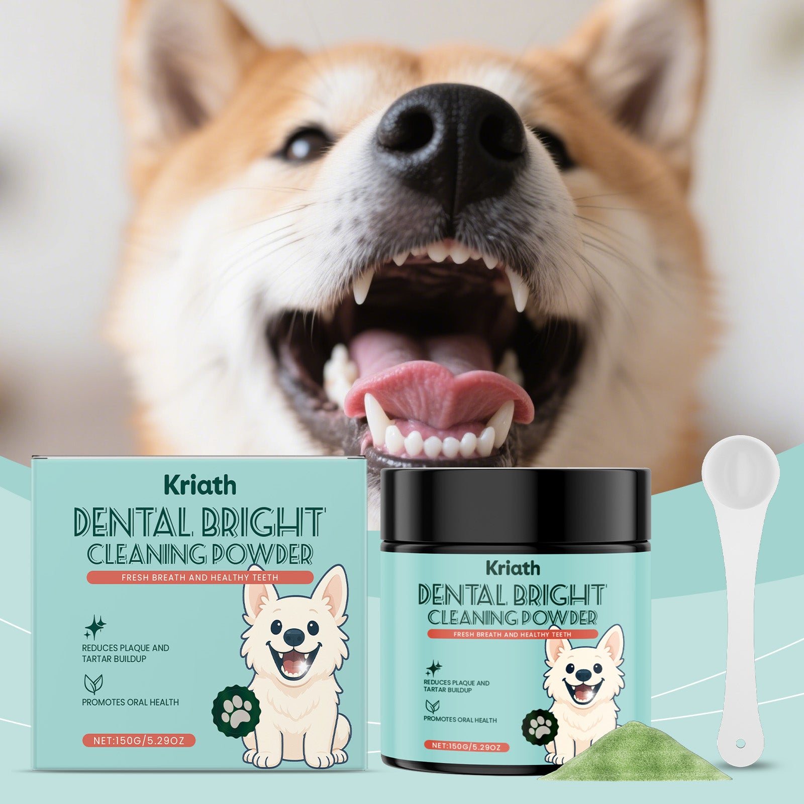Poudre de nettoyage de dents de chien