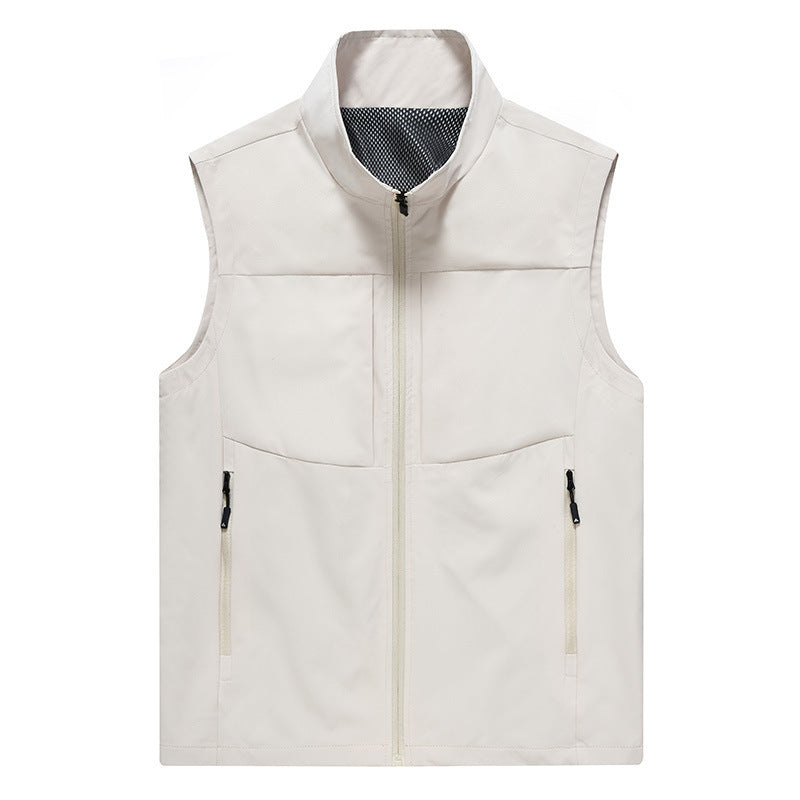 Casual Respirant Photographie de plein air Pêche Sport Cardigan Stand Collar Hommes Veste