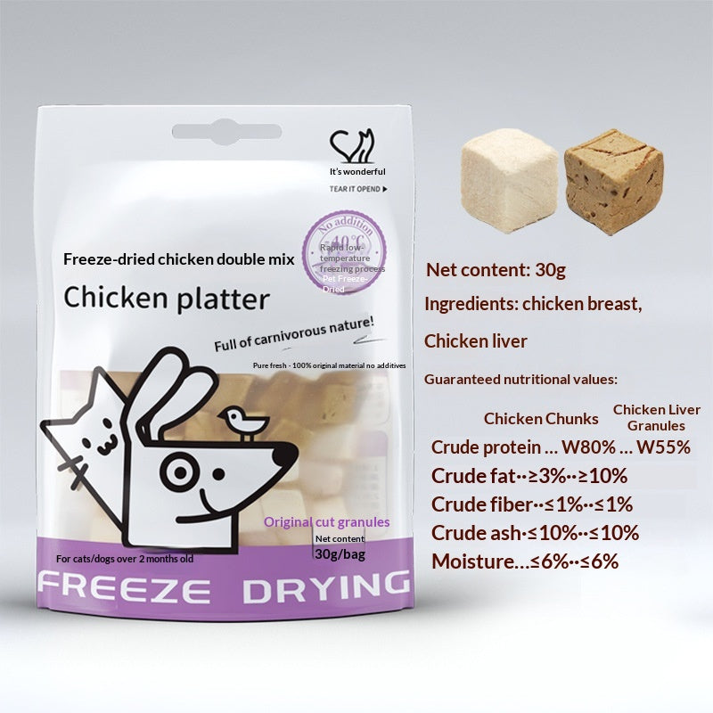 Aliments pour animaux de compagnie congelés