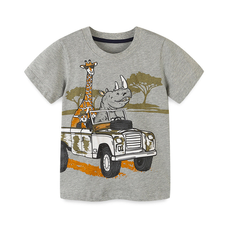 T-shirts pour enfants L'imprimé cartoon pour enfants moyen et petit
