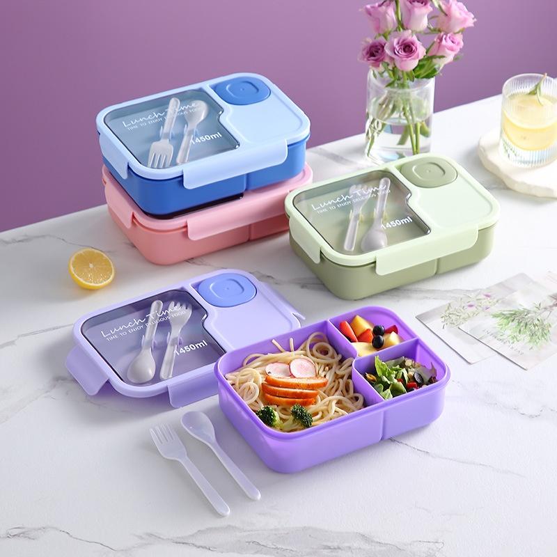 Boîte à Bento de style japonais avec compartiments est micro-ondes-safe