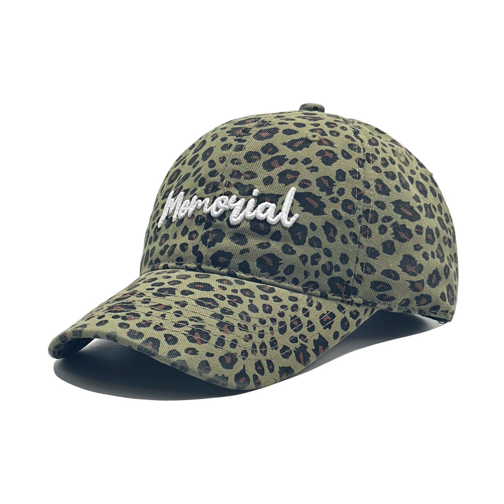 Retro Leopard-print Casquette de baseball brodée lavée et décontractionnée