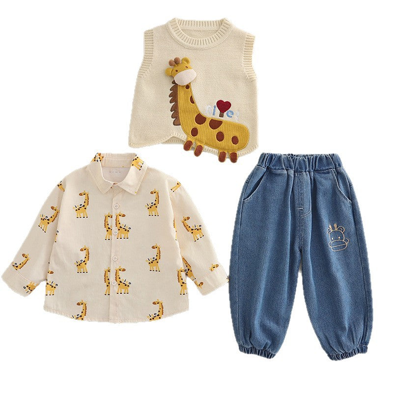 Garçons Vêtements d'automne costume girafe bébé